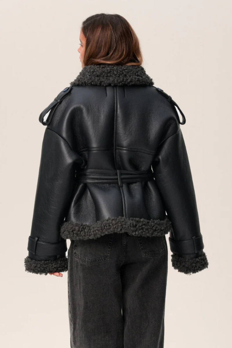 Aurora - Luxe Leather Overcoat