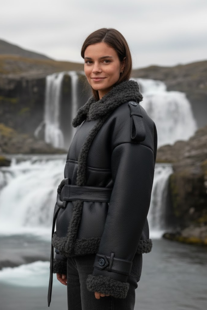 Aurora - Luxe Leather Overcoat