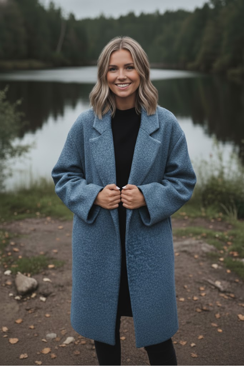 Celeste - Textured Relaxed Overcoat