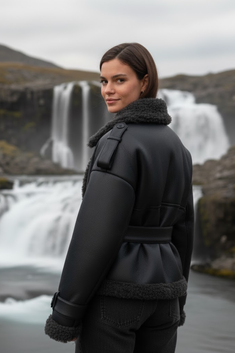 Aurora - Luxe Leather Overcoat